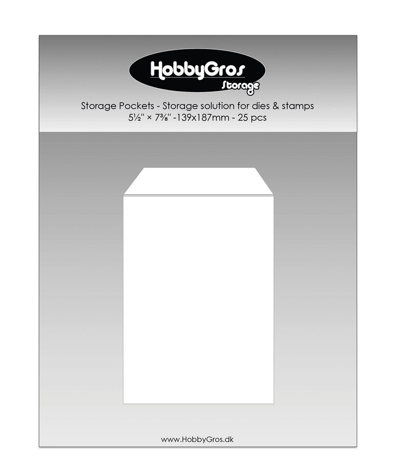 Hobbygros Storage Pockets, 13,9 x 18,7 cm, 25 pcs - SS146