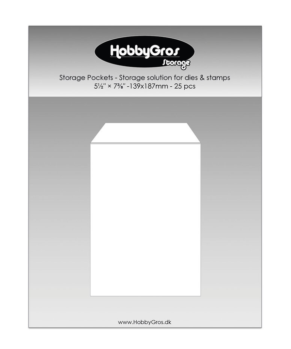 Hobbygros Storage Pockets, 13,9 x 18,7 cm, 25 pcs - SS146