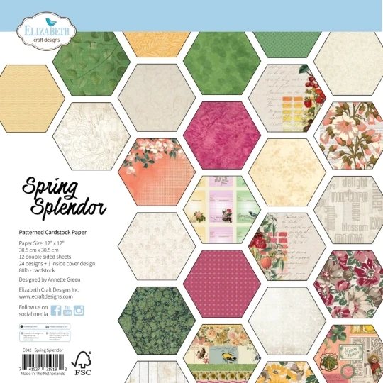 Elizabeth Craft Design, Scrapbook Paperpad, Spring Splendor - C042
