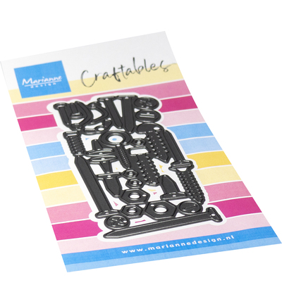 PRE-ORDER - Marianne Design, Craftable, Punch Die XL, Nuts & Bolts - CR1736