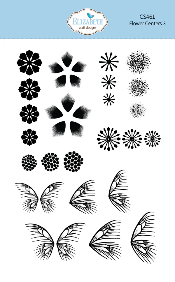 Elizabeth Craft Design, Clear Stamp, Flower Centers 3 - CS461