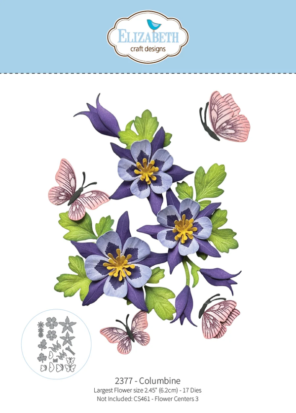Elizabeth Craft Design, Snijmal, Columbine - 2377
