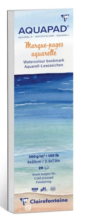 Clairefontaine, Aquapad, Aquarel Boekenleggers, 6 x 20 cm