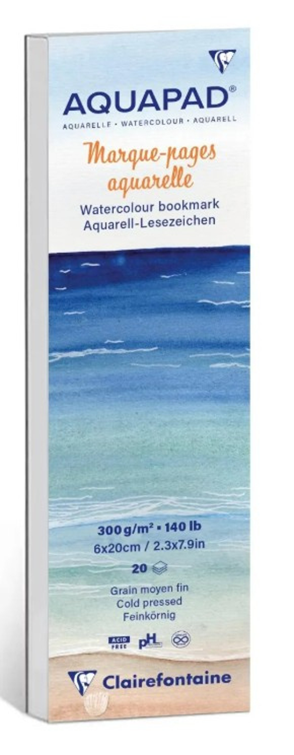 Clairefontaine, Aquapad, Aquarel Boekenleggers, 6 x 20 cm