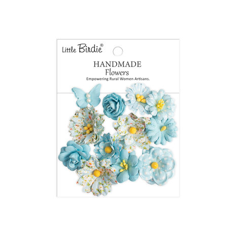 Little Birdie, Handmade Flowers, Jasper, Blue Symphony - CR110161