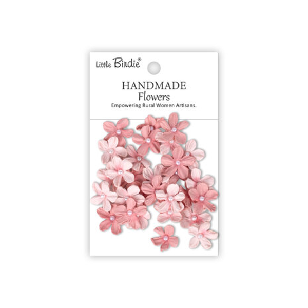 Little Birdie, Handmade Flowers, Pearl Petites, Pink Passion - CR103053