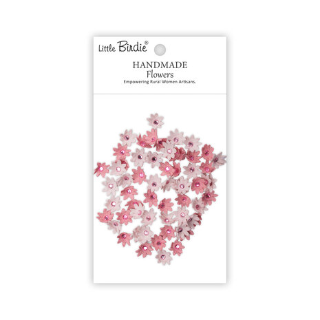 Little Birdie, Handmade Flowers, Micro Jewelled Florettes, Pink Passion - CR109982