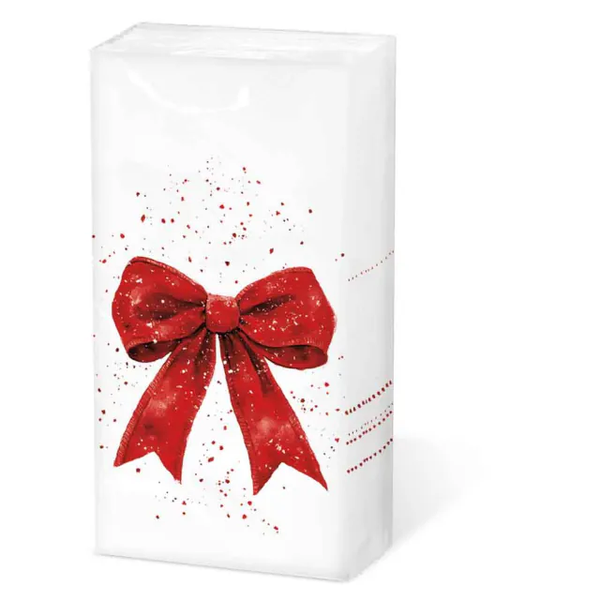 Ambiente, Zakdoekjes, Fancy Bow, Red/White - 32221325