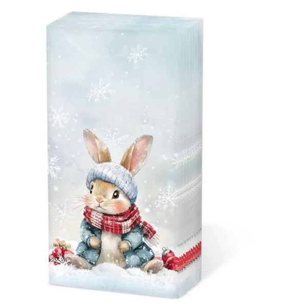Ambiente, Zakdoekjes, Winter Konijntje - 32220980