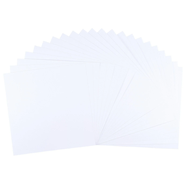 Vaessen Creative, Cardstock Smooth, Wit, 30,5 x 30,5 cm - 2926-097