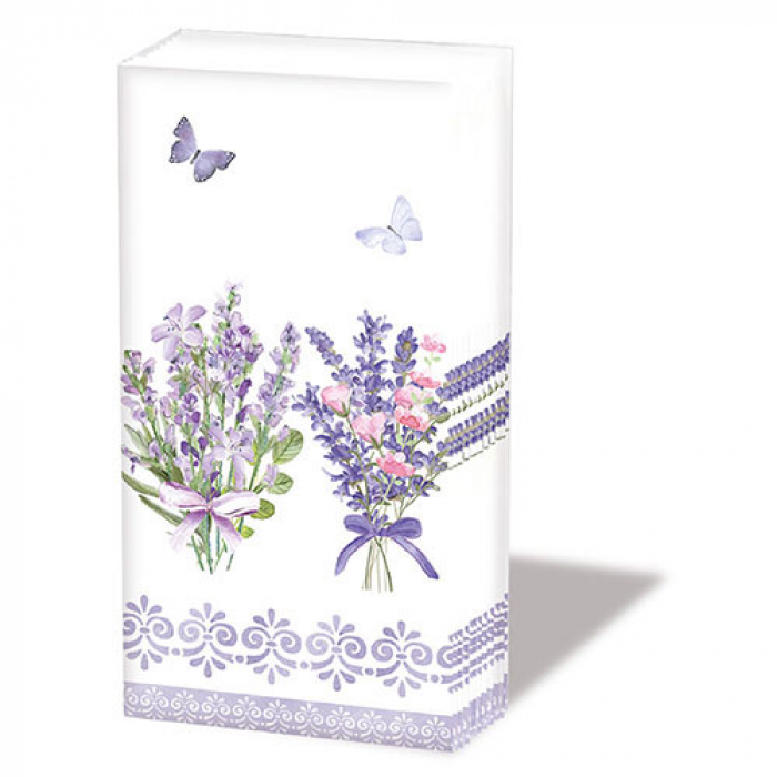 Ambiente, Zakdoekjes, Lovely Lavender White  - 12219735