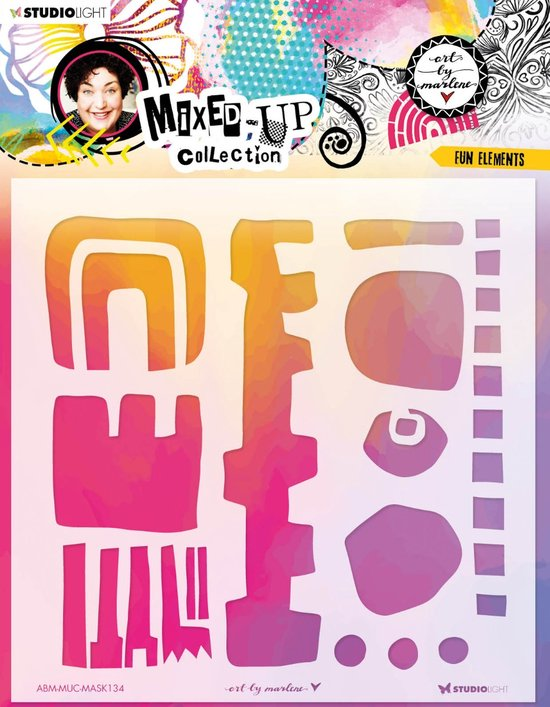 Art by Marlene, Mask Stencil, Fun Elements - ABM-MUC-MASK134