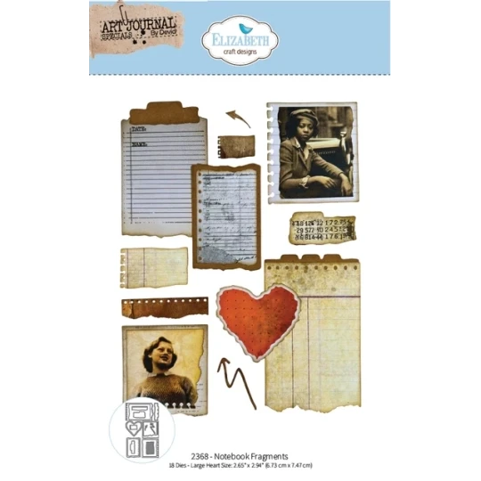 Elizabeth Craft Design, Snijmal, Notebook Fragments - 2368