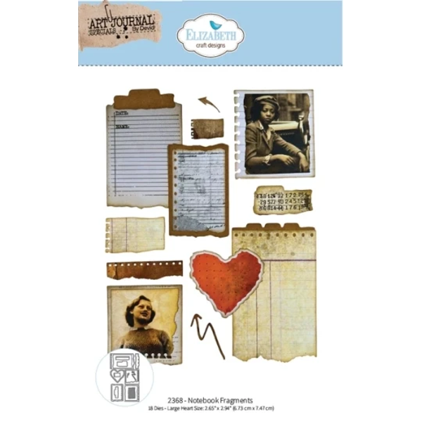 Elizabeth Craft Design, Snijmal, Notebook Fragments - 2368