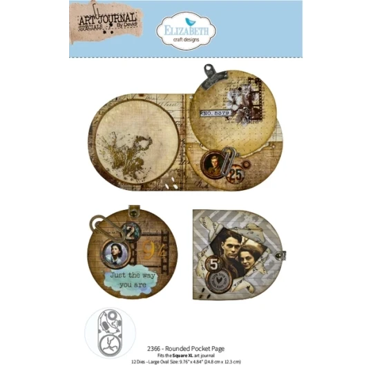 Elizabeth Craft Design, Snijmal, Rounded Pocket Page - 2366
