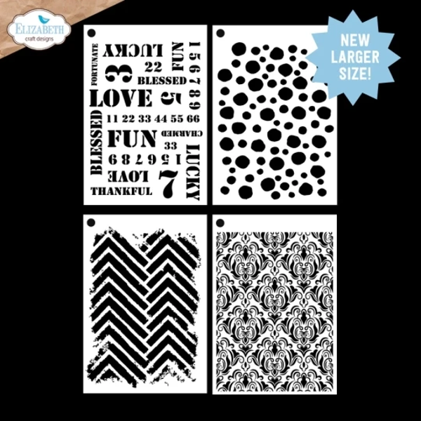 Elizabeth Craft Design, Journal Stencils 11 - S061