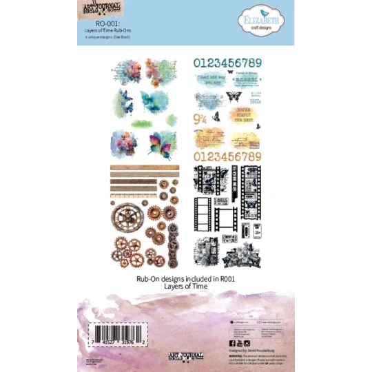 Elizabeth Craft Design, Rub Ons, Layers of Time - RO001