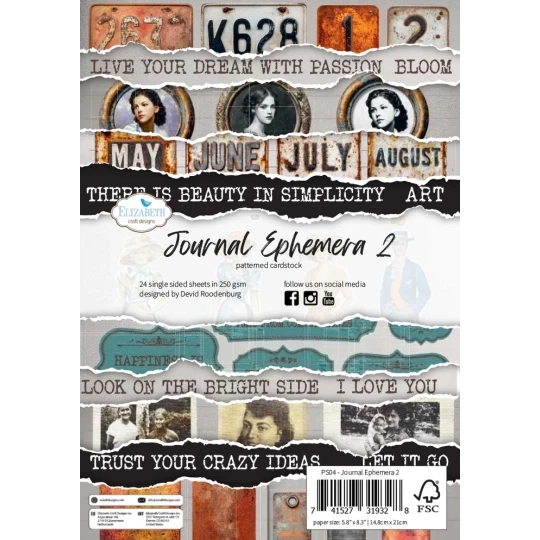 Elizabeth Craft Design, Journal Ephemera 2 - PS02