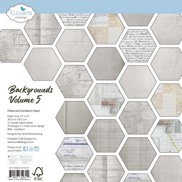 Elizabeth Craft Design, Paperpad, Backgrounds Volume 5 - C044