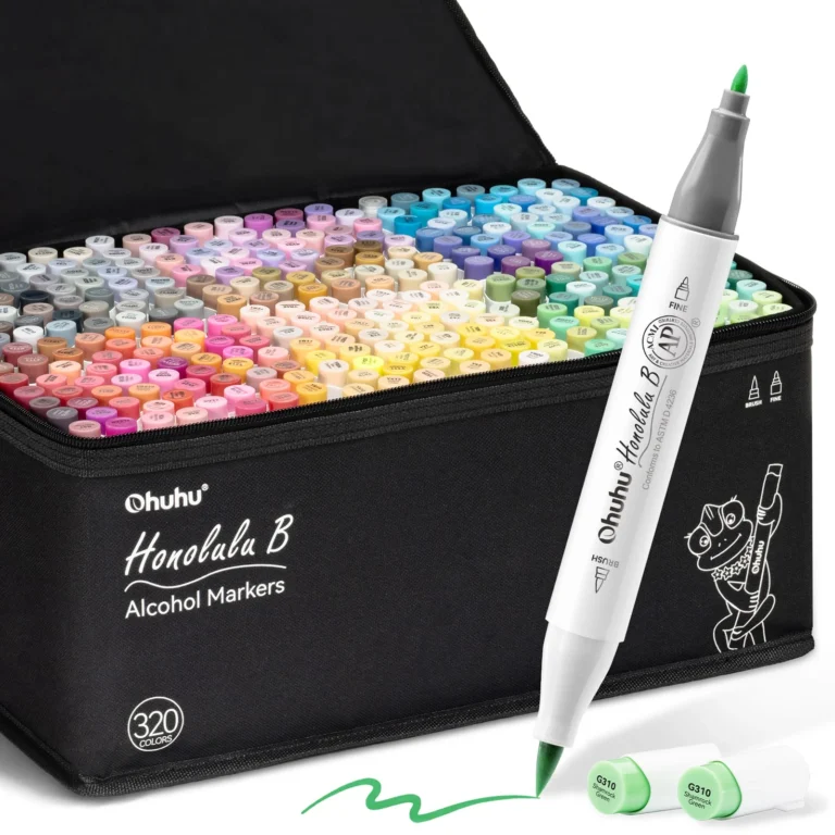 Ohuhu, Honolulu B, 320 kleuren, Alcohol Art Markers, Brush & Fine