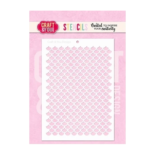 Craft & You, Mask Stencil, Scale Pattern A6 - SCD021
