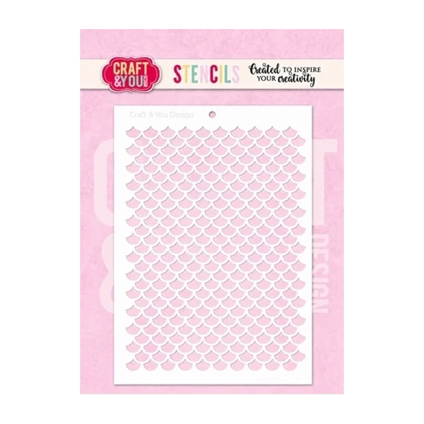 Craft & You, Mask Stencil, Scale Pattern A6 - SCD021