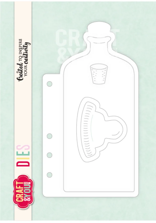 Craft & You, Snijmal, Bottle Journal Base by Bea - CW410