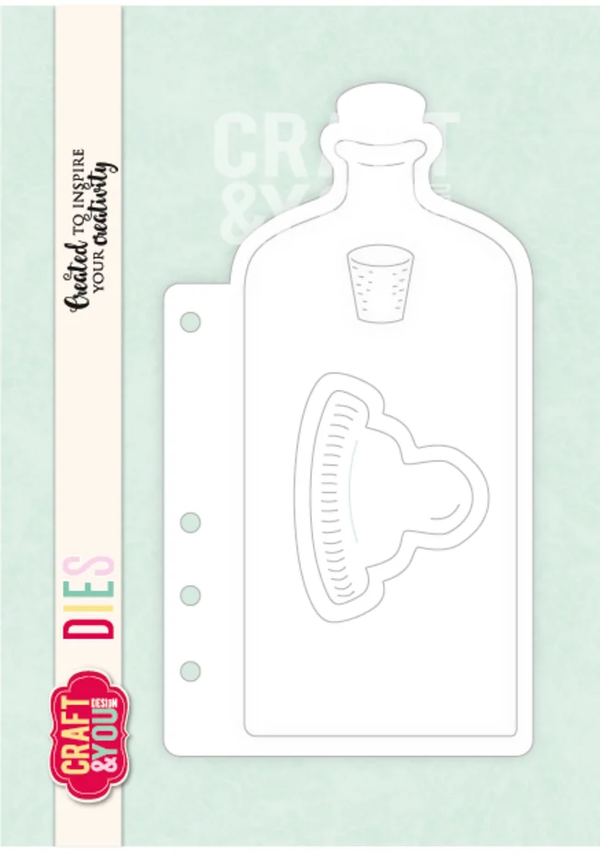 Craft & You, Snijmal, Bottle Journal Base by Bea - CW410