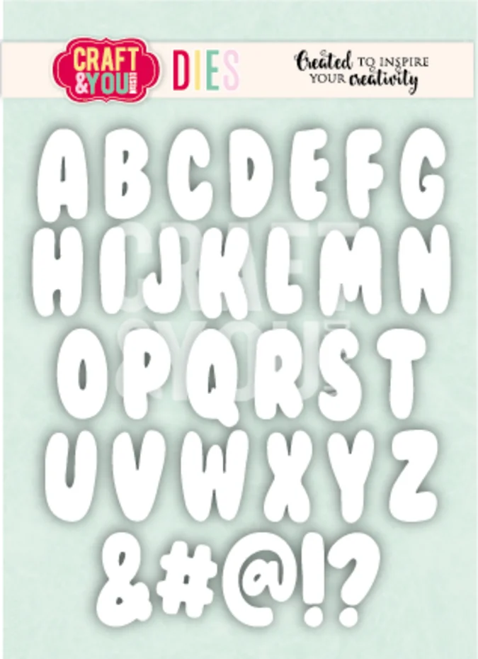 Craft & You, Snijmal, Bubble Alphabet - CW409