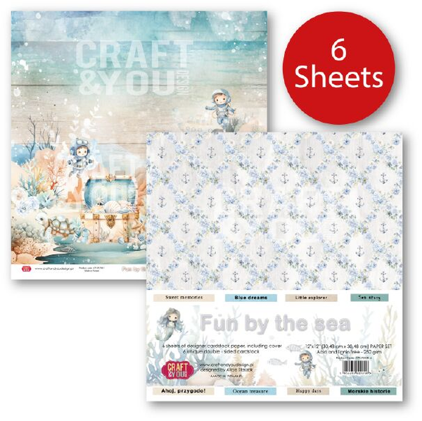 Craft & You, Scrapbook Paperpad, Fun by the Sea - CPS-FUN30-6
