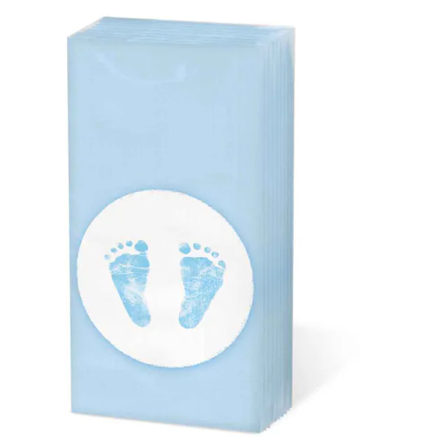 Ambiente, Zakdoekjes, Baby Voetjes, Blauw - 12209420