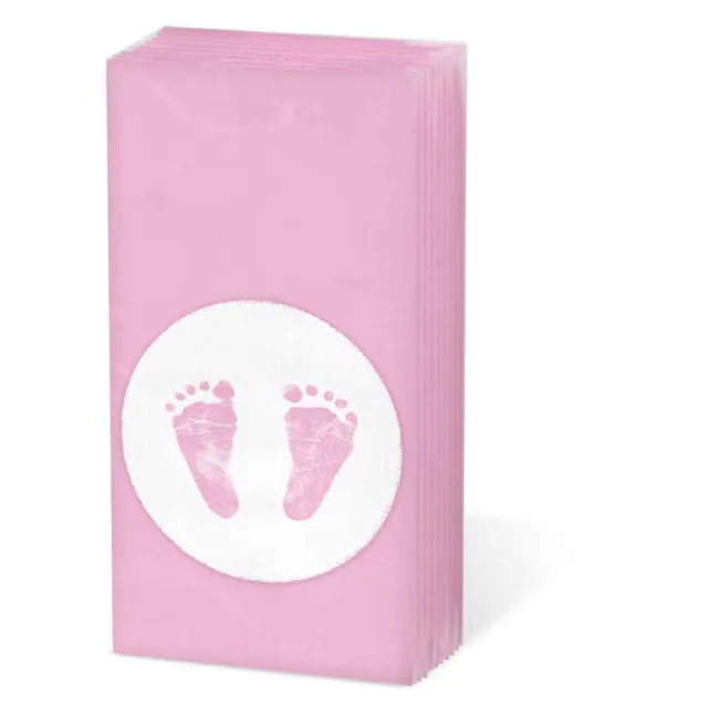 Ambiente, Zakdoekjes, Baby Voetjes, Roze - 12209415