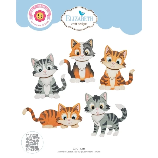 Elizabeth Craft Design, Snijmal, Cats - 2370