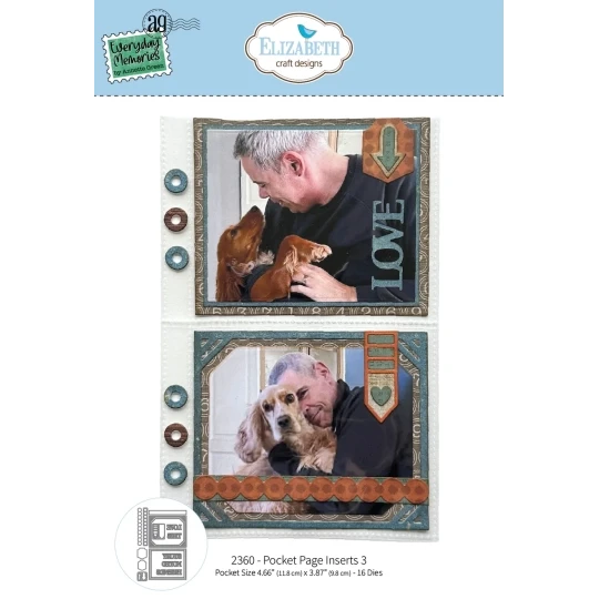 Elizabeth Craft Design, Snijmal, Pocket Page Inserts 3 - 2360