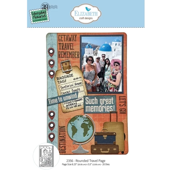 Elizabeth Craft Design, Snijmal, Rounded Travel Page - 2356