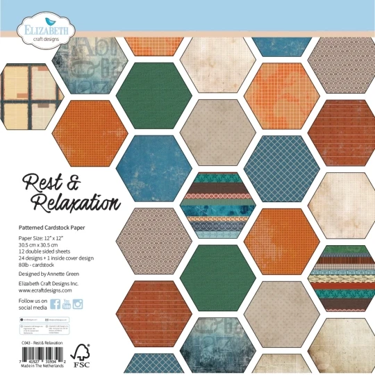Elizabeth Craft Design, Scrapbook Paperpad, Rest & Relaxation - C043