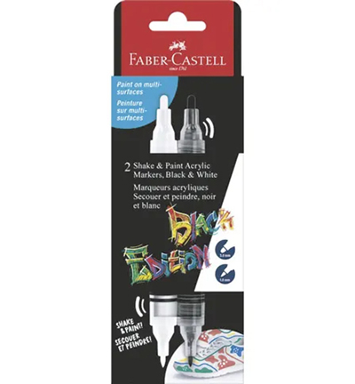 Faber Castell, Black Edition, Shake & Paint, Duo, Black & White - FC-285503