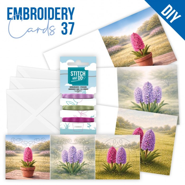 Embroidery Cards 37, Spring Hyacinth - STDOPP037