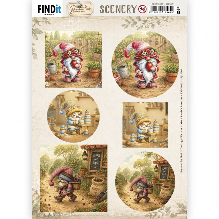 Berrie's Beauties, Scenery Push Out, Happy Gnomes - BBSC10132