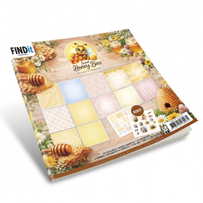 Berrie's Beauties, Paperpad, Sweet Honey Bees, 20 x 20 cm - BBPP10043