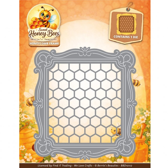 Berrie's Beauties, Snijmal, Sweet Honey Bees, Honeycomb Frame  - BBD10112