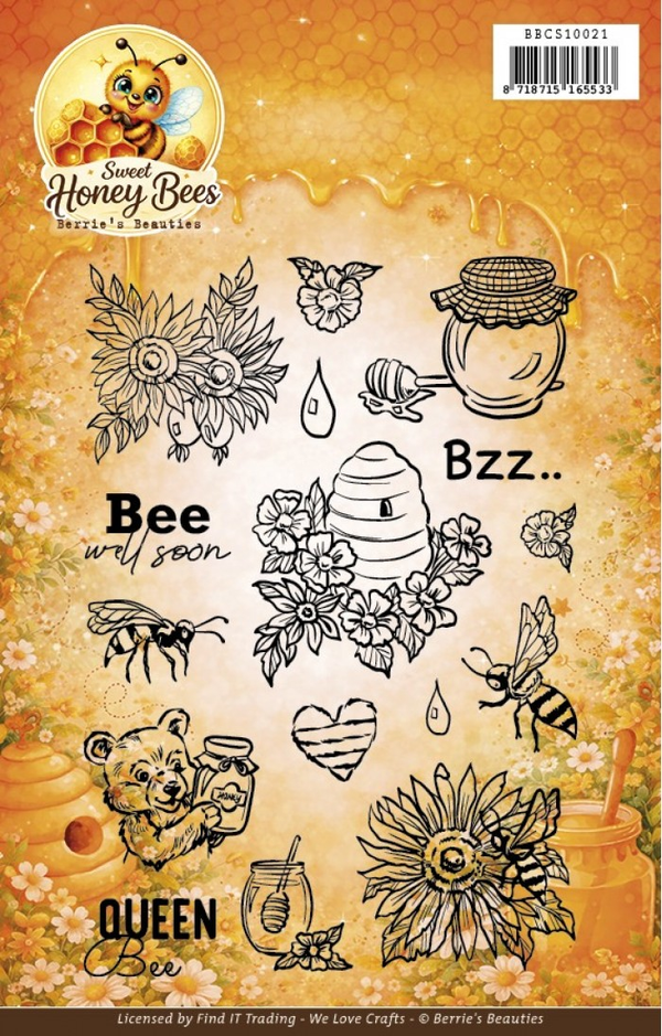 Berrie's Beauties, Clear Stamp, Sweet Honey Bees  - BBCS10021