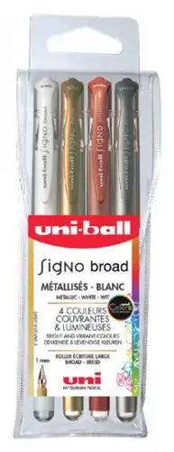Uni-ball Signo Gelpen Metallic 4 Set, 1 mm