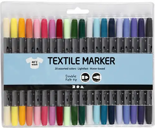 Creativ Company, Textielstiften Secundair, 20 stuks