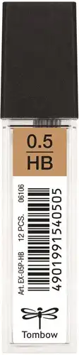 Tombow, Vulpotlood, Vullingen, 0,5 mm HB, 12 stuks