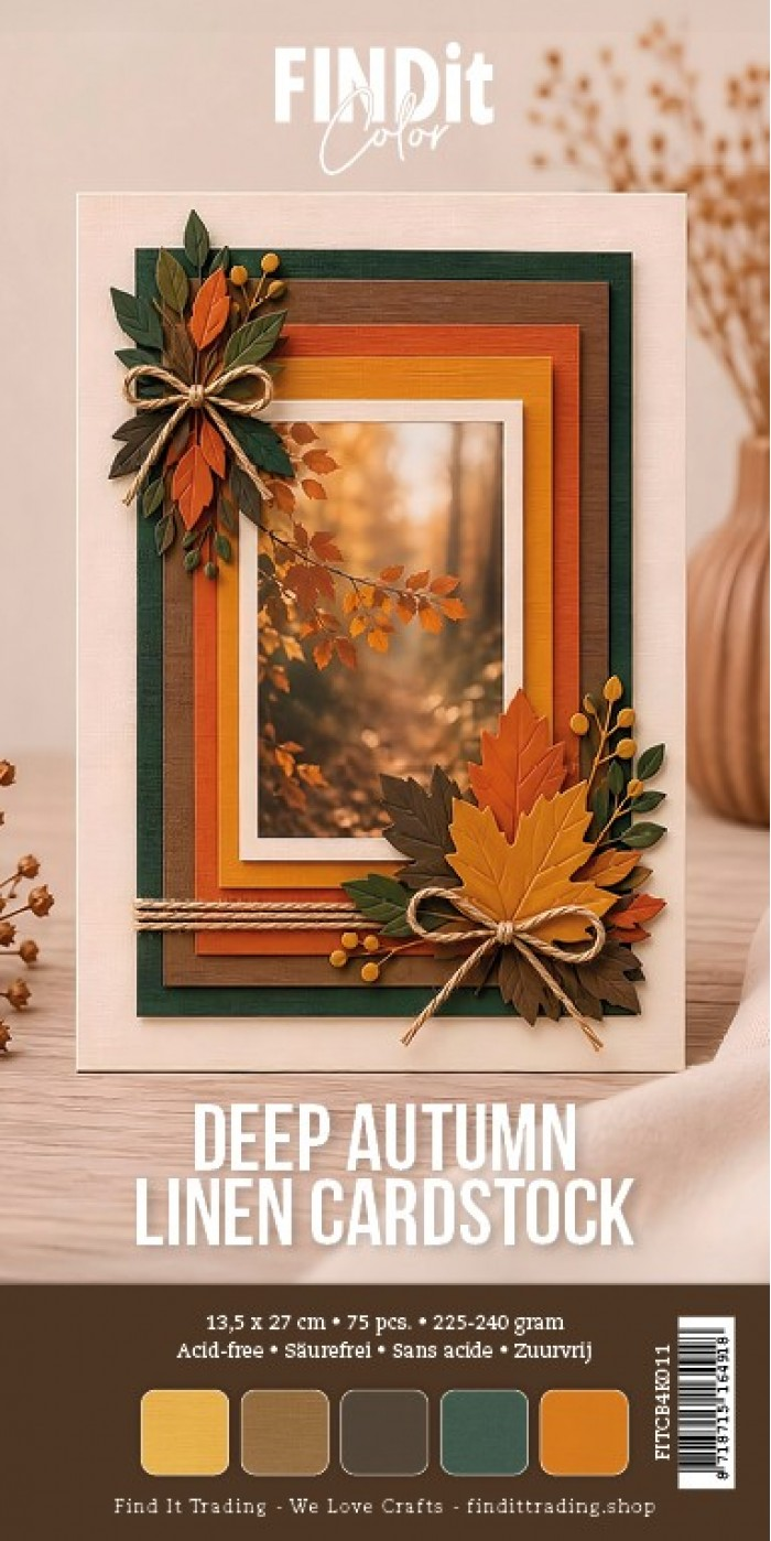 Find it Color, Linnen Cardstock Pack 4K, Deep Autumn - FITCB4K011
