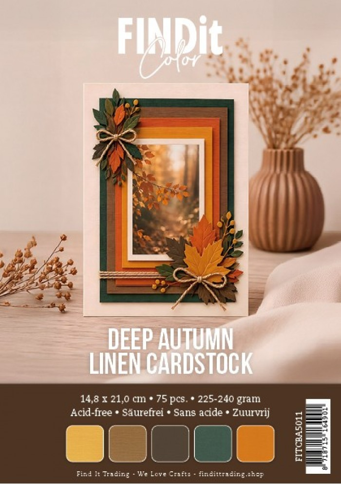 Find it Color, Linnen Cardstock Pack A5, Deep Autumn Pack - FITCBA5011