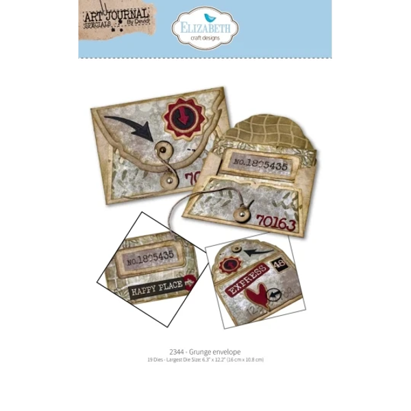 Elizabeth Craft Design, Snijmal, Grunge Envelope - 2344