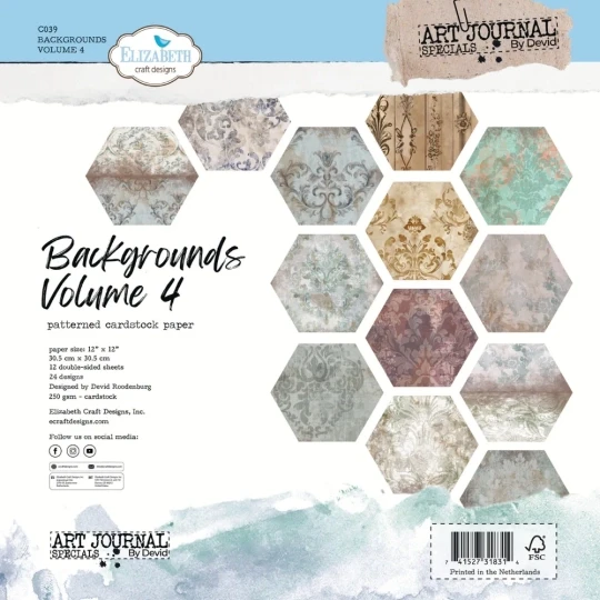 Elizabeth Craft Design, Scrapbook Paperpad, Backgrounds Volume 4 - C039