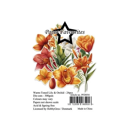 Paper Favourites, Die Cuts, Warm-Toned Lily & Orchid - PFD054